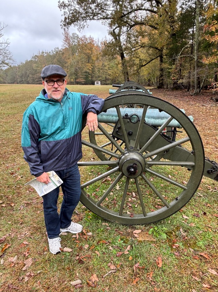 The narrator standing at Ruggles Battery